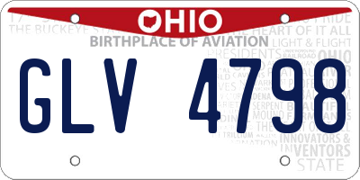 OH license plate GLV4798