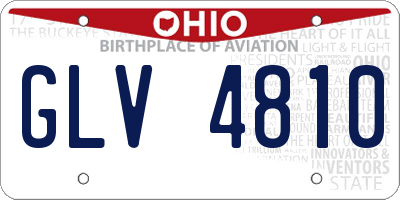 OH license plate GLV4810
