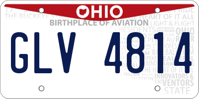 OH license plate GLV4814