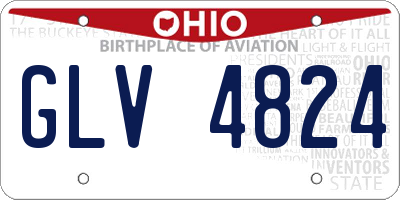OH license plate GLV4824