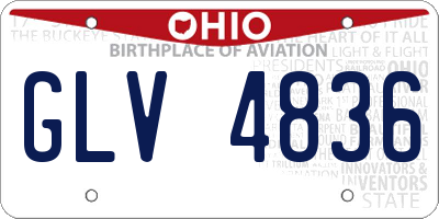 OH license plate GLV4836