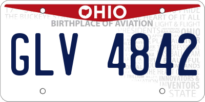 OH license plate GLV4842