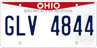 OH license plate GLV4844