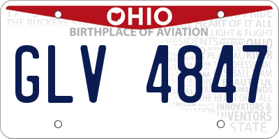 OH license plate GLV4847