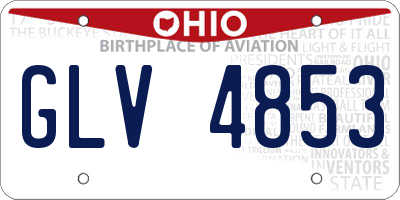 OH license plate GLV4853