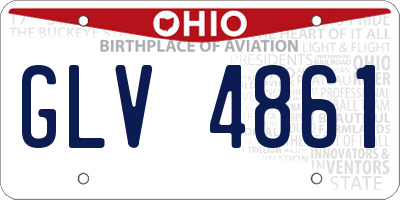 OH license plate GLV4861