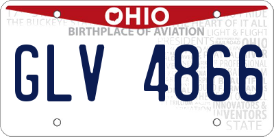 OH license plate GLV4866
