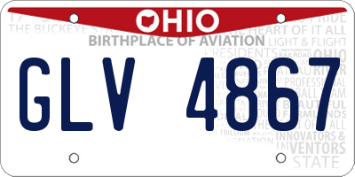 OH license plate GLV4867