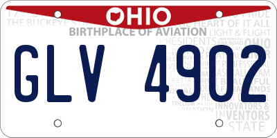 OH license plate GLV4902