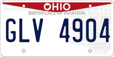 OH license plate GLV4904