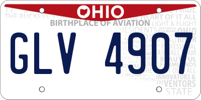 OH license plate GLV4907
