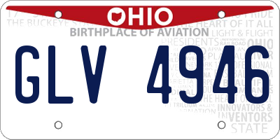 OH license plate GLV4946