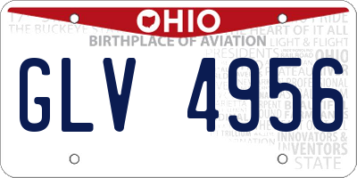 OH license plate GLV4956