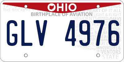 OH license plate GLV4976