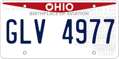 OH license plate GLV4977