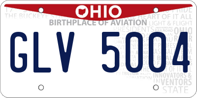 OH license plate GLV5004
