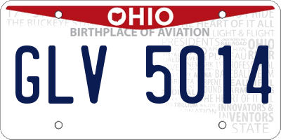 OH license plate GLV5014