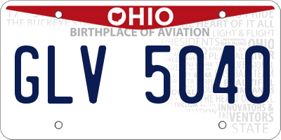 OH license plate GLV5040