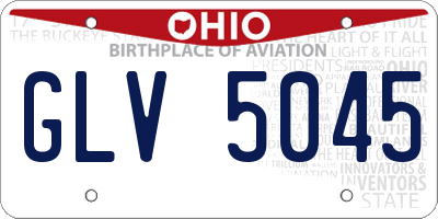 OH license plate GLV5045