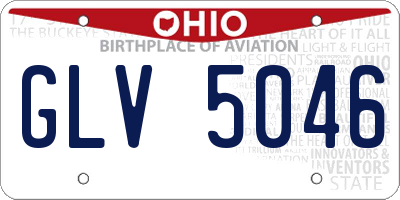 OH license plate GLV5046