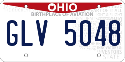 OH license plate GLV5048
