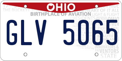 OH license plate GLV5065