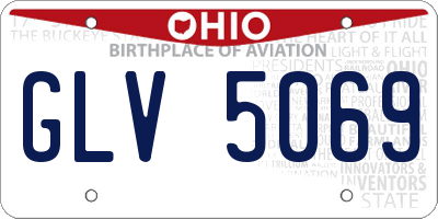 OH license plate GLV5069