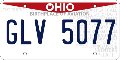 OH license plate GLV5077