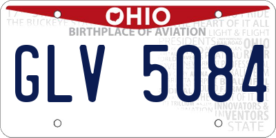 OH license plate GLV5084