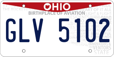 OH license plate GLV5102