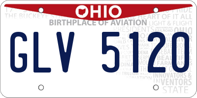 OH license plate GLV5120