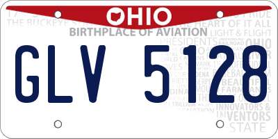OH license plate GLV5128