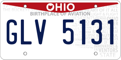 OH license plate GLV5131