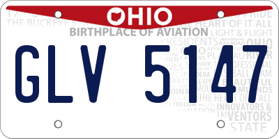 OH license plate GLV5147