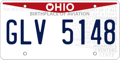 OH license plate GLV5148