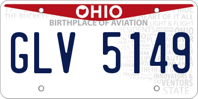 OH license plate GLV5149