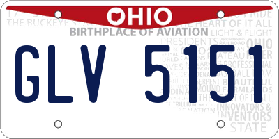 OH license plate GLV5151