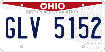 OH license plate GLV5152