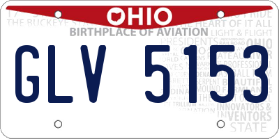 OH license plate GLV5153