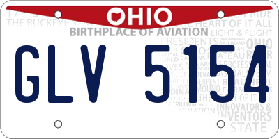 OH license plate GLV5154