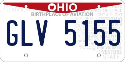 OH license plate GLV5155