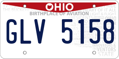 OH license plate GLV5158