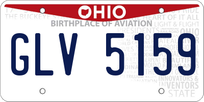 OH license plate GLV5159