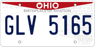 OH license plate GLV5165