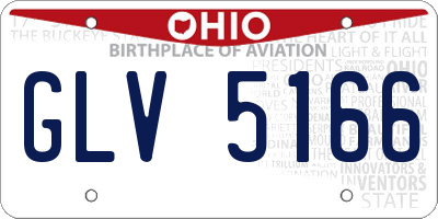 OH license plate GLV5166