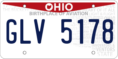 OH license plate GLV5178
