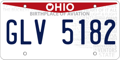 OH license plate GLV5182