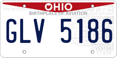 OH license plate GLV5186