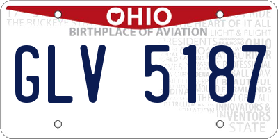 OH license plate GLV5187