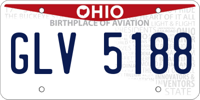 OH license plate GLV5188